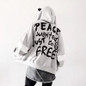2017 Autumn Women Men Hoodies Hip Hop Fashion Headwear Sweatshirts Peace Hoodie Black White Us size S-XL