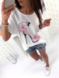 2018 Summer Women Tops T-Shirts Floral Print Short Sleeve O-Neck Ladies Tops Tees Fashion Casual Loose Large Size Female T-Shirt
