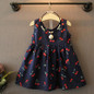 2018 Summer Toddler Girls Dress Casual Clothing Cherry Print Princess Baby Dress Cotton Backless Kids Vestidos Baby Girl Clothes