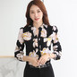 New 2018 Autumn Fashion V-Neck Chiffon Blouses Slim Women Chiffon Blouse Office Work Wear shirts Women Tops Plus Size Blusas