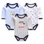 2017 Baby Bodysuits 3pcs/lot Clothing Cotton Body Baby Girl Boy Clothes Long Sleeve Cartoon Print Bodysuit Newborn Baby Overalls