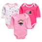 2017 Baby Bodysuits 3pcs/lot Clothing Cotton Body Baby Girl Boy Clothes Long Sleeve Cartoon Print Bodysuit Newborn Baby Overalls