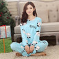 Autumn Winter Ladies Women Long Sleeve Sleepwear Cartoon Pajamas Set Leisurewear Homewear