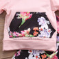 Autumn Winter Infant Newborn Baby Girls Clothes Pocket Patchwork Hooded Tops +Floral Leggings Outfit Baby Clothing Set