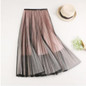 2018 Harajuku Women Long Skirt Saia Two Layer High Waist Tulle Skirt Mesh Boho Women Maxi Skirt Faldas Jupe Femme Saia Midi