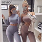 Autumn Rompers Womens Jumpsuit Long Sleeve Two Pieces Outfits Tight Party Bodycon Bodysuit Jumpsuits Sexy Overalls For Women