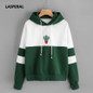 LASPERAL 2017 Fashion Hoodie Women Long Sleeve Cactus Print Hoodie Sweatshirt Pullover Tops Blouse Cotton Blend Jumper Hoodies