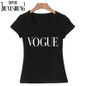 2018 Fashion Style Summer Tshirt Harajuku Tumblr VOGUE Letter printed t shirt women Tops Blusa