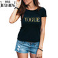 2018 Fashion Style Summer Tshirt Harajuku Tumblr VOGUE Letter printed t shirt women Tops Blusa