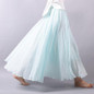 2018 Fashion Design Summer Women Skirt Linen Cotton Vintage Long Skirts Elastic Waist Boho Beige Pink Maxi Skirts Faldas Saia