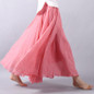 2018 Fashion Design Summer Women Skirt Linen Cotton Vintage Long Skirts Elastic Waist Boho Beige Pink Maxi Skirts Faldas Saia
