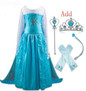 2018 Fashion Custom Anna Elsa Girls Girl Dresses Princess Dress Kids Party Vestidos Baby Children Cosplay Dress Wedding Clothing