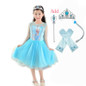 2018 Fashion Custom Anna Elsa Girls Girl Dresses Princess Dress Kids Party Vestidos Baby Children Cosplay Dress Wedding Clothing