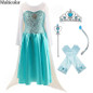 2018 Fashion Custom Anna Elsa Girls Girl Dresses Princess Dress Kids Party Vestidos Baby Children Cosplay Dress Wedding Clothing