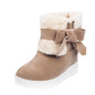 VTOTA Women Winter Shoes Flat Warm Ankle Boots Butterfly-knot Snow Boots Casual Warm Snow Boots Shoes botas mujer Shoes Woman D4
