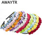 2017 Cute Rose Flower Crown Festival Headband Headwear Wedding Garland Floral Hairband Accessories