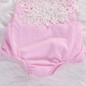 2017 Cute Newborn Baby Girls Romper Lace Floral Pink Romper Jumpsuit+Headband Outfits Sunsuit Clothes