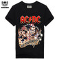 Rocksir Men's T shirt AC DC logo Rock Band t shirts for Men 6 Designs Summer black t shirt men brand clothing #ACDC