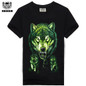 Rocksir 3d wolf t shirt mens Brand 3D Indians wolf Print t shirts Cotton wolves Men t-shirt Casual Man Tees Mens Tops