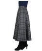 2016 Autumn Winter Women High Waist Plaid Ankle Length Long Skirts Plus size red Pleat Woolen Skirt Streetwear 6 Colors