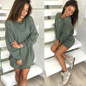 Autumn Winter Women Hoodies Sweatshirts Women Fashion Casual O neck Long Sleeve Pullover Tops Long Dress Women Tracksuits