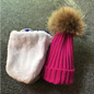2018 Children Real Raccoon Fur Ball hats Plus velvet Winter Hat Cap For Kids Boy Girl Warm Fur Pom Poms Ski Hat Fur Pompoms Hat