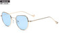 RSSELDN Newest Ocean Small Square Sunglasses Women Fashion 2017 Gold Metal Clear Blue Sun glasses For Men Small Size uv400