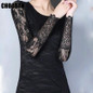 Lace Blouse Shirt Women Patchwork Mesh Long Sleeve Embroidery Blouse Female Autumn Winter 2018 Korean Formal Ladies Office Shirt