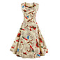 L- 4XL Women Dress Retro Vintage 1950s 60s Rockabilly Floral Swing Summer Dresses Elegant Tunic Vestidos