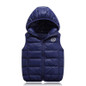 Children White Duck Down Waistcoats Boys Casual Hooded Vest Girls 2017 Autumn Winter Simple Casual Sports Vests &amp; Waistcoats