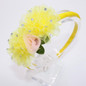 Children Solid Color Chiffon Flowers HairBands Cute Hair Hoop Boutique Hair Bands Rhinestone Head Band Girls Hair Accessories