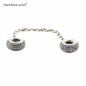 2016 Autumn Pave Inspiration Safety Chain Clear CZ Bead Sterling-Silver-Jewelry Fit European Bracelet Woman Bead DIY Wholesale