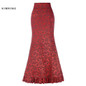 Kimring Women Gothic Black Skirt Vintage Victorian High Waist Long Skirts Sexy Punk Style Mermaid Slim Corset Skirts Costumes