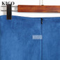 KIGO Autumn Women Suede Pencil Skirt High Waist Bodycon Midi Skirt Back Split Vintage Wine Red Elegant Women Skirt KK2966H