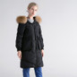 Arbitmatch Women Down Coats Fashion Large Natural Real Raccoon Fur Parka Jackets Women Down Coats Long Warm Thick Outwear Female