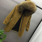 Arbitmatch Winter Down Jacket Women Natural Racoon Fur Collar Down Caot Hooded Warm Corduroy Outwear Female Thicker Ladies Parka