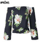 Aproms Flare Sleeve Boho Flower Print Tank Tops Elegant Off Shoulder Crop Top for Women Clothing Summer Streetwear Tees Camis