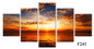 Free shipping 5 panels Sea view canvas painting Home Decor for living room Canvas Art Printed on canvas Wall Picture no frame
