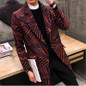 Free Shipping 2017Men's Casual Double-breasted Wool Coat Trench Coat