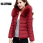 2017 Womens Winter Jackets And Coats  Faux Fur Collar Hooded Warm Parkas For Women Winter Coats Female Manteau Femme