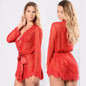 Sexy Lingerie Hot Women  Sexy Robe Set Porno Sleepwear Nightgown Lace Underwear Sex Babydoll Erotic Transparent Dress
