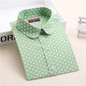 Dioufond Cotton Polka Dot Shirts Women Tops Blouses Long Sleeve Shirt Red Dot Casual Blouses Women Plus Size 5XL Blusa Feminina