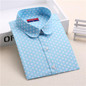 Dioufond Cotton Polka Dot Shirts Women Tops Blouses Long Sleeve Shirt Red Dot Casual Blouses Women Plus Size 5XL Blusa Feminina