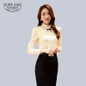 New 2017  Hot women tops Women Clothing  fashion Blusas Femininas Blouses & Shirts Fleece Women Crochet Blouse Lace Shirt 999
