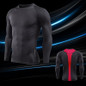 2017Mens Fitness Long Sleeves Rashguard T Shirt Men Bodybuilding Skin Tight Thermal Compression Shirts MMA Crossfit Workout Top