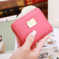 2017Fashion Women wallet small three fold PU leather coin wallet women purse brand designed female coin purse wallet
