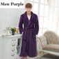 Lovers Winter Long Thick Warm Bathrobe Men Thermal Coral Fleece Kimono Bath Robe Male Classic Dressing Gown Mens Flannel Robes