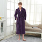 Lovers Winter Long Thick Warm Bathrobe Men Thermal Coral Fleece Kimono Bath Robe Male Classic Dressing Gown Mens Flannel Robes