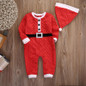 Rompers Cute Hat 2Pcs Baby Boy Girl Outfits Set Christmas Newborn Baby Boys Girls Clothes Santa Claus 0-24M