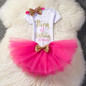 Ai Meng Baby Little Girl 1st First Birthday Outfits Toddler Infant Party Dress Newborn Baptism Kids Clothes For Girls Weddings